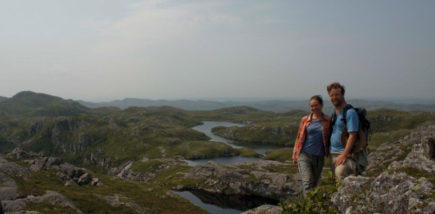 Hiking in the Blue Hills around Grand Bruit. A grand area and recommended to anyone wanting to do some great backpacking.