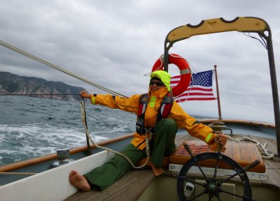 Windy cold day sailing to Ramea